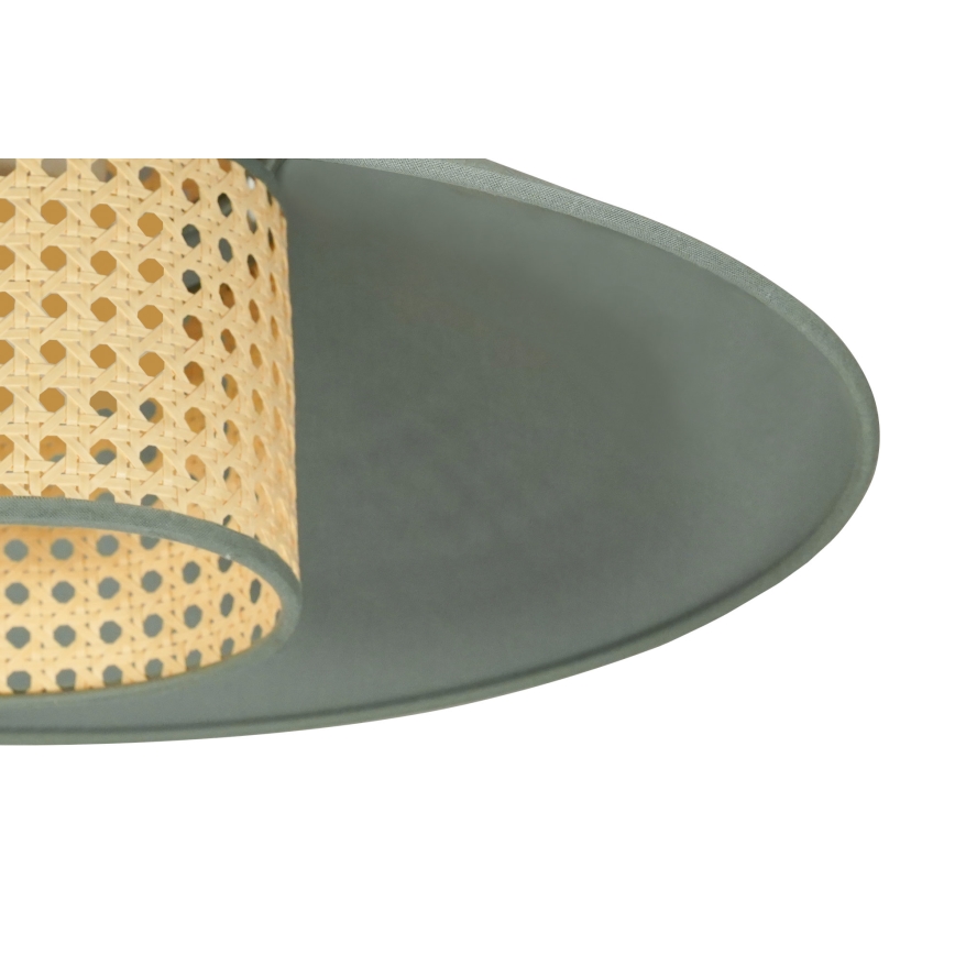 Duolla - Hängeleuchte RIO RATTAN 1xE27/15W/230V d 45 cm grün/Rattan