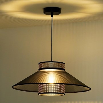 Duolla - Hängeleuchte RIO SHINY 1xE27/15W/230V d 45 cm schwarz/kupfern