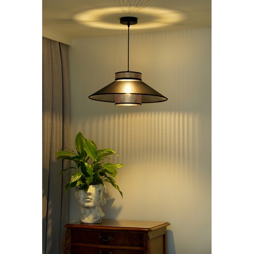 Duolla - Hängeleuchte RIO SHINY 1xE27/15W/230V d 45 cm schwarz/kupfern