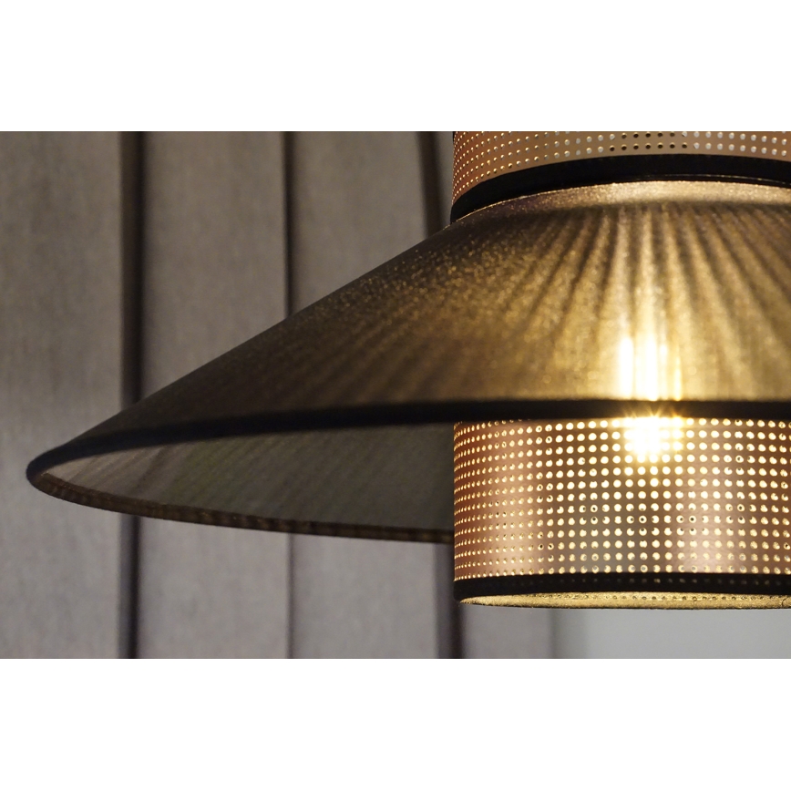 Duolla - Hängeleuchte RIO SHINY 1xE27/15W/230V d 45 cm schwarz/kupfern