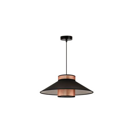 Duolla - Hängeleuchte RIO SHINY 1xE27/15W/230V d 45 cm schwarz/kupfern