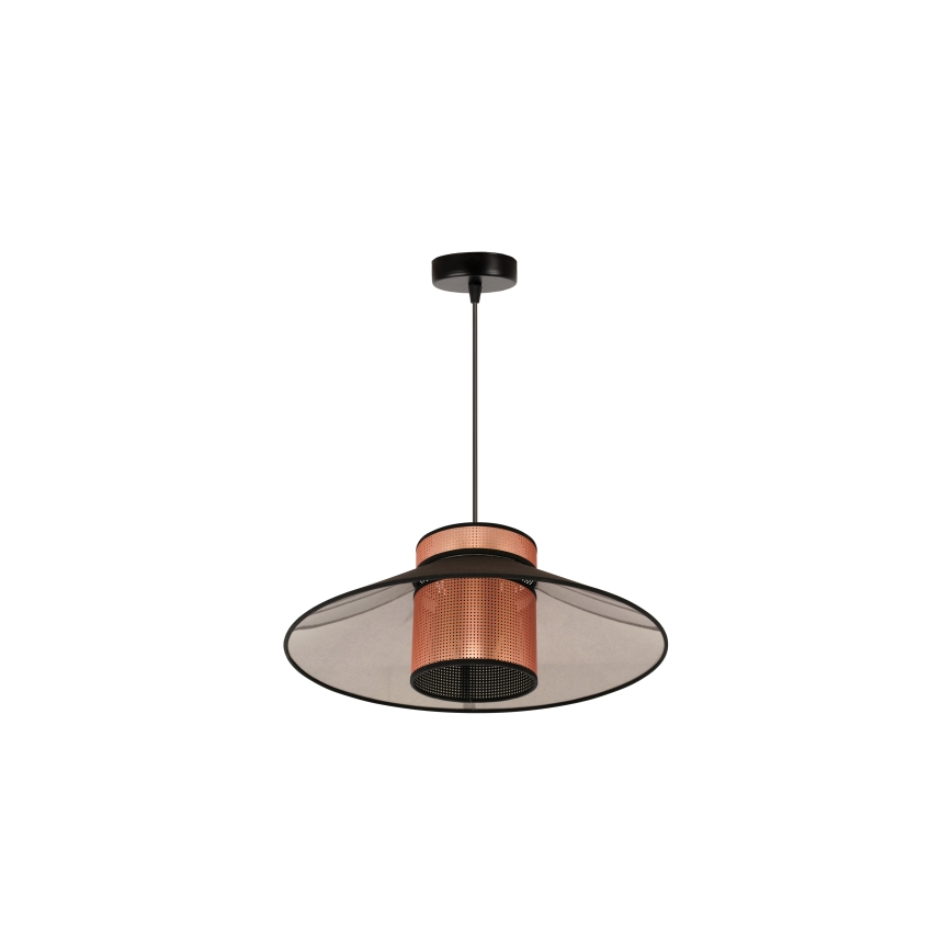 Duolla - Hängeleuchte RIO SHINY 1xE27/15W/230V d 45 cm schwarz/kupfern