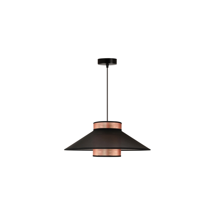 Duolla - Hängeleuchte RIO SHINY 1xE27/15W/230V d 45 cm schwarz/kupfern