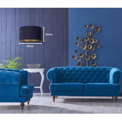 Duolla - Hängeleuchte ROLLER 1xE27/15W/230V d 40 cm blau/golden