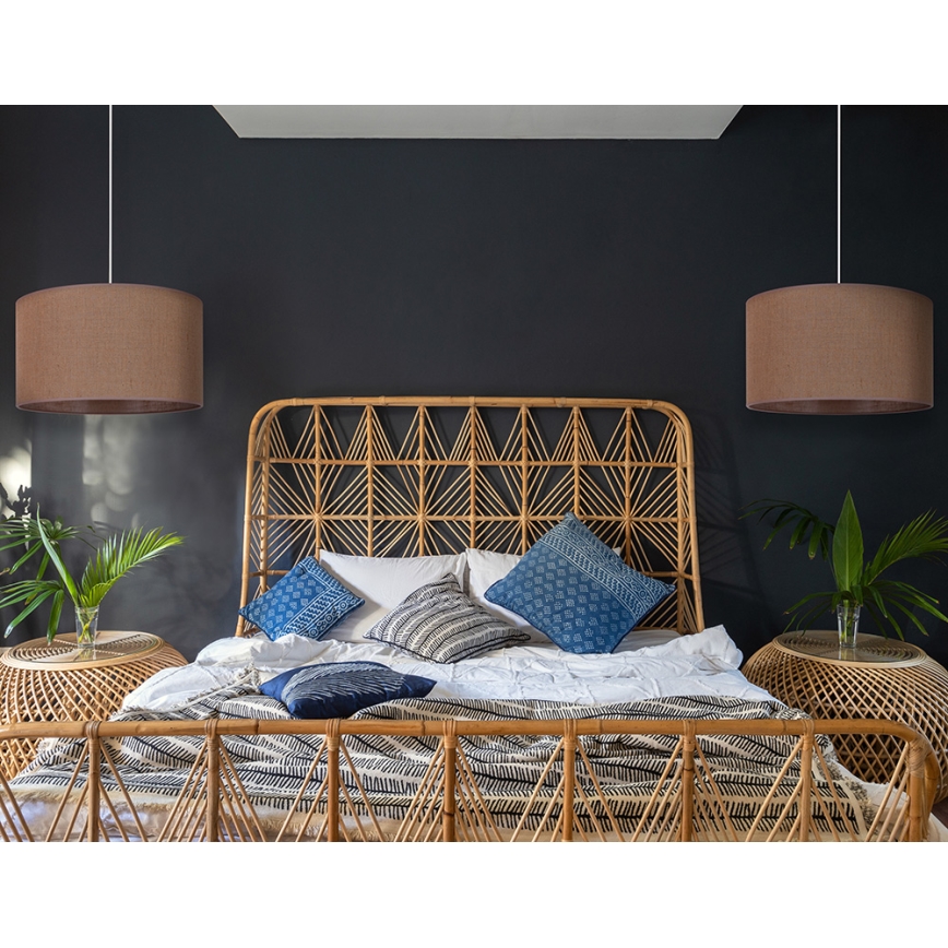 Duolla - Hängeleuchte ROLLER 1xE27/15W/230V d 40 cm braun