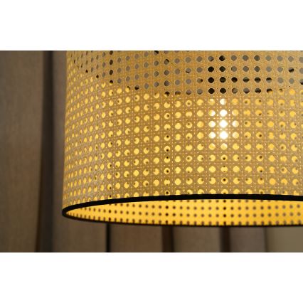 Duolla - Hängeleuchte ROLLER 1xE27/15W/230V d 45 cm Rattan/schwarz