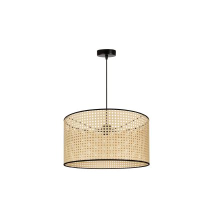 Duolla - Hängeleuchte ROLLER 1xE27/15W/230V d 45 cm Rattan/schwarz