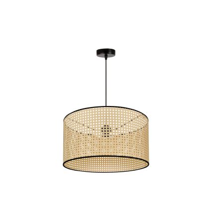 Duolla - Hängeleuchte ROLLER 1xE27/15W/230V d 45 cm Rattan/schwarz