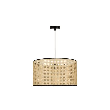 Duolla - Hängeleuchte ROLLER 1xE27/15W/230V d 45 cm Rattan/schwarz
