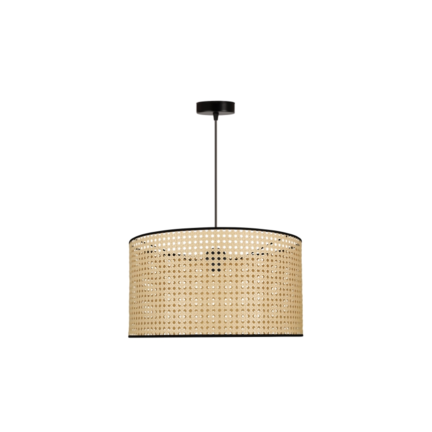 Duolla - Hängeleuchte ROLLER 1xE27/15W/230V d 45 cm Rattan/schwarz