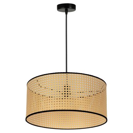 Duolla - Hängeleuchte ROLLER 1xE27/15W/230V d 45 cm Rattan/schwarz