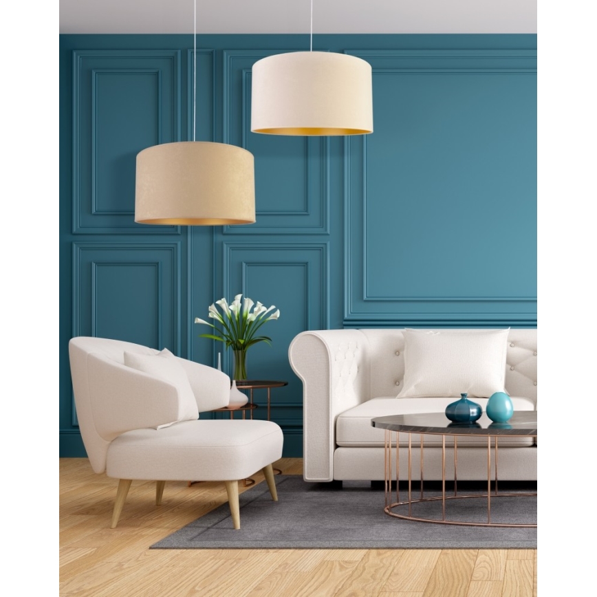 Duolla - Hängeleuchte ROLLER 1xE27/40W/230V d 40 cm cremefarben