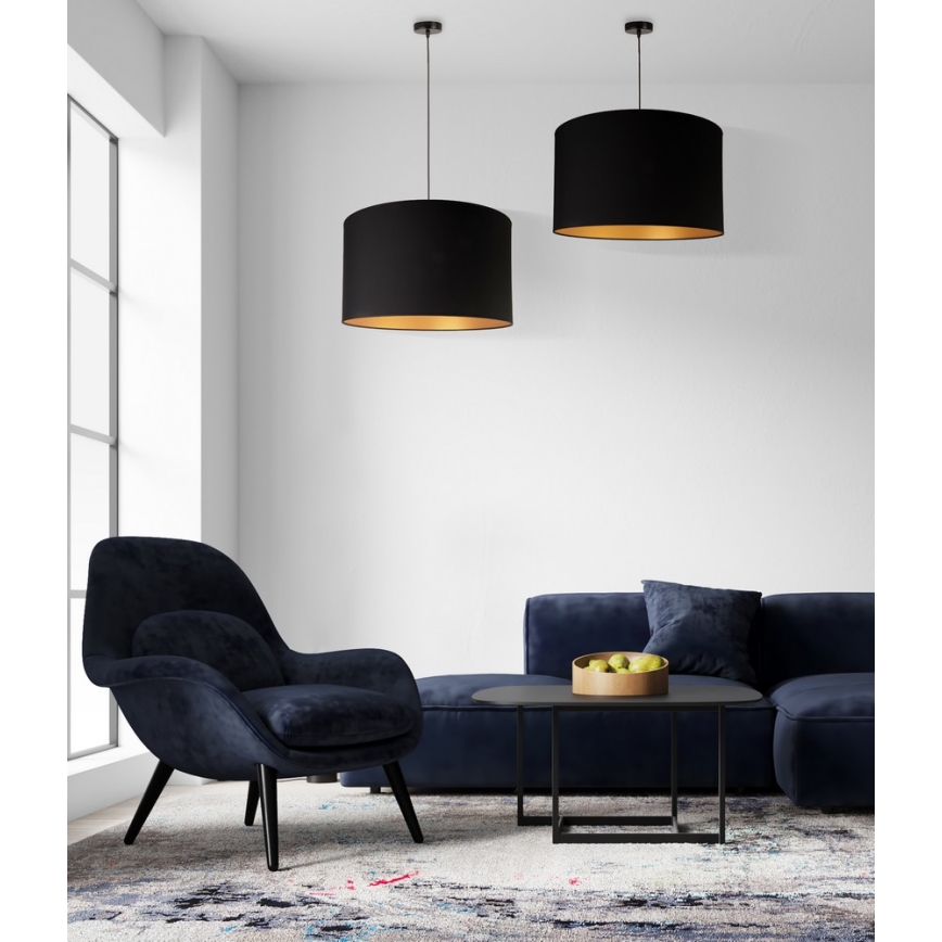 Duolla - Hängeleuchte ROLLER 1xE27/40W/230V d 45 cm schwarz
