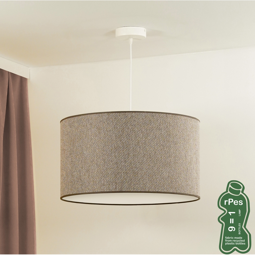 Duolla - Hängeleuchte ROLLER ECO RECYCLING 1xE27/15W/230V d 45 cm braun