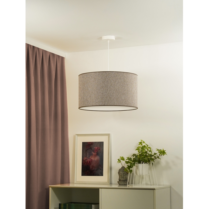 Duolla - Hängeleuchte ROLLER ECO RECYCLING 1xE27/15W/230V d 45 cm braun