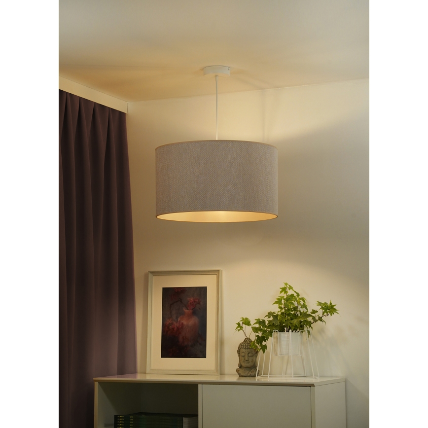 Duolla - Hängeleuchte ROLLER ECO RECYCLING 1xE27/15W/230V d 45 cm cremefarben
