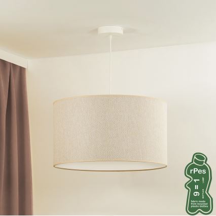 Duolla - Hängeleuchte ROLLER ECO RECYCLING 1xE27/15W/230V d 45 cm cremefarben