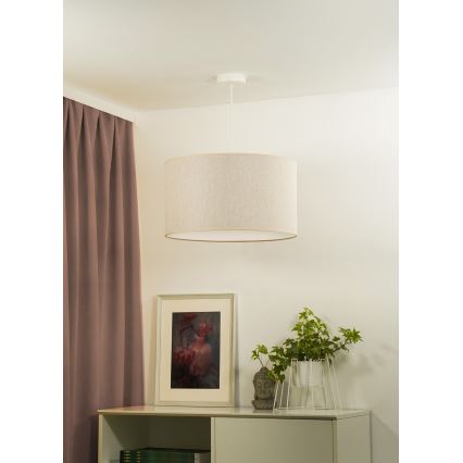 Duolla - Hängeleuchte ROLLER ECO RECYCLING 1xE27/15W/230V d 45 cm cremefarben