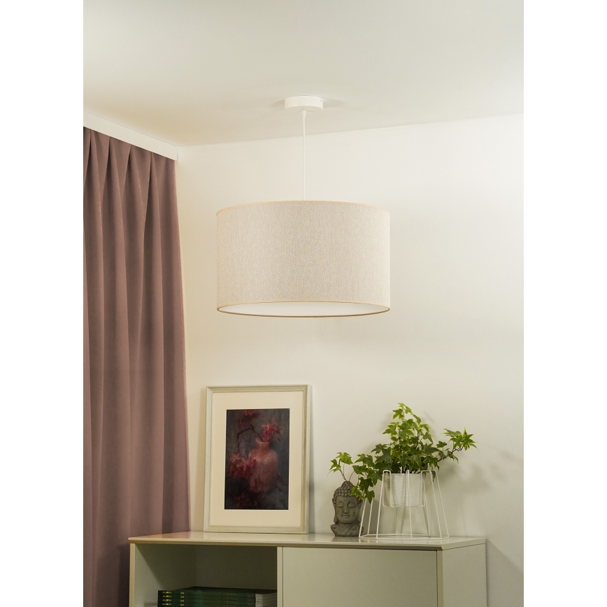 Duolla - Hängeleuchte ROLLER ECO RECYCLING 1xE27/15W/230V d 45 cm cremefarben