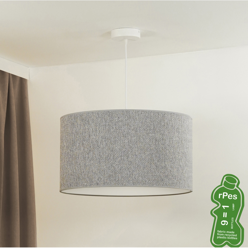 Duolla - Hängeleuchte ROLLER ECO RECYCLING 1xE27/15W/230V d 45 cm grau