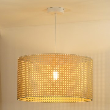 Duolla - Hängeleuchte ROLLER RATTAN 1xE27/15W/230V d 45 cm beige