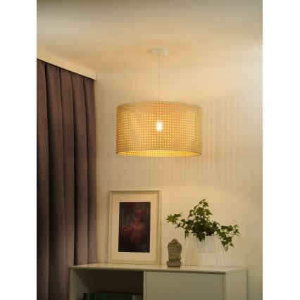 Duolla - Hängeleuchte ROLLER RATTAN 1xE27/15W/230V d 45 cm beige