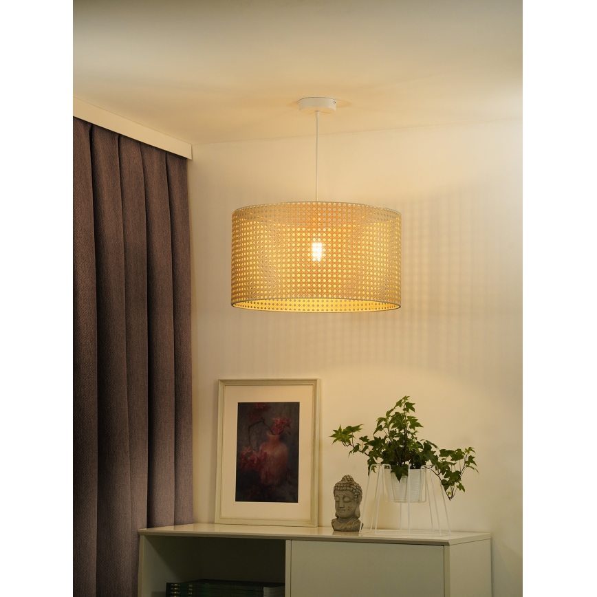 Duolla - Hängeleuchte ROLLER RATTAN 1xE27/15W/230V d 45 cm beige