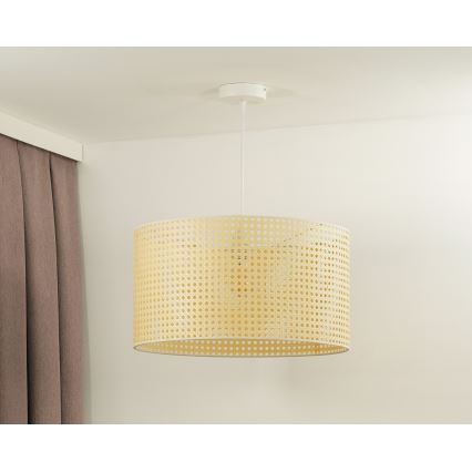 Duolla - Hängeleuchte ROLLER RATTAN 1xE27/15W/230V d 45 cm beige