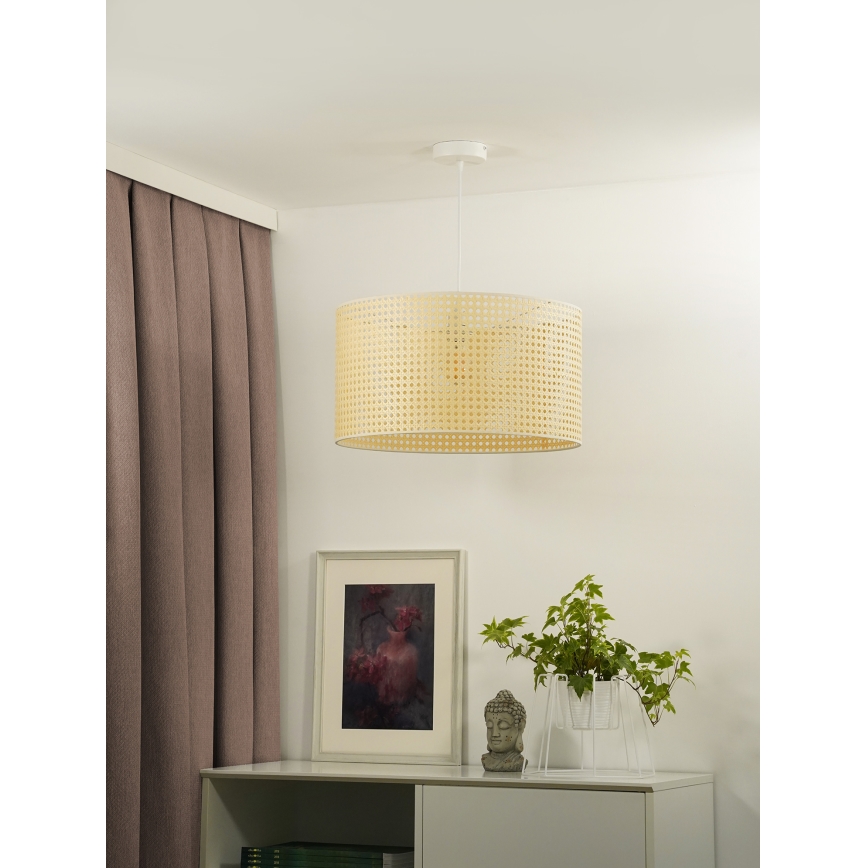 Duolla - Hängeleuchte ROLLER RATTAN 1xE27/15W/230V d 45 cm beige