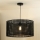 Duolla - Hängeleuchte ROLLER RATTAN 1xE27/15W/230V d 45 cm schwarz