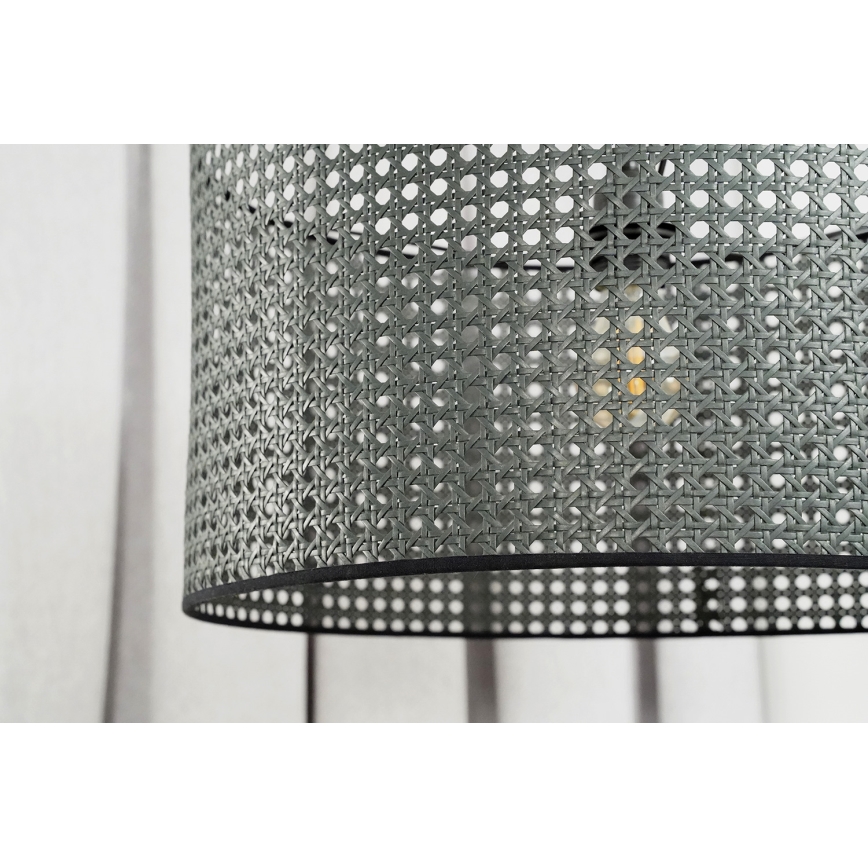 Duolla - Hängeleuchte ROLLER RATTAN 1xE27/15W/230V d 45 cm schwarz