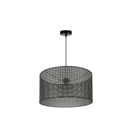 Duolla - Hängeleuchte ROLLER RATTAN 1xE27/15W/230V d 45 cm schwarz