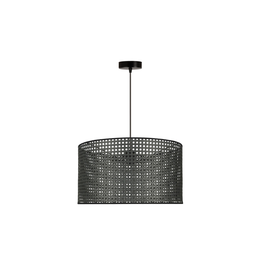 Duolla - Hängeleuchte ROLLER RATTAN 1xE27/15W/230V d 45 cm schwarz