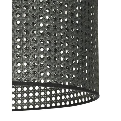 Duolla - Hängeleuchte ROLLER RATTAN 1xE27/15W/230V d 45 cm schwarz