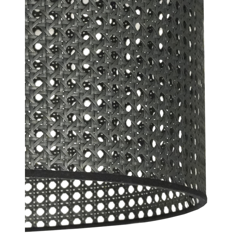 Duolla - Hängeleuchte ROLLER RATTAN 1xE27/15W/230V d 45 cm schwarz