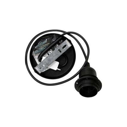 Duolla - Hängeleuchte ROLLER RATTAN 1xE27/15W/230V d 45 cm schwarz