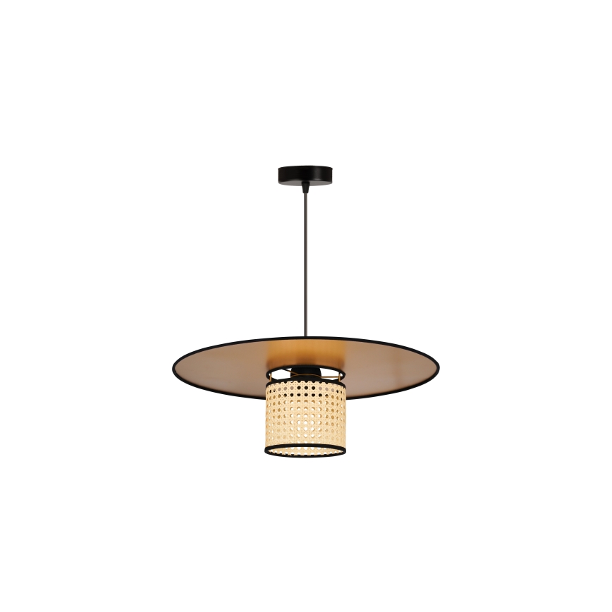 Duolla - Hängeleuchte TOKYO RATTAN 1xE27/15W/230V d 50 cm golden/Rattan