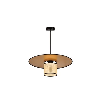 Duolla - Hängeleuchte TOKYO RATTAN 1xE27/15W/230V d 50 cm golden/Rattan