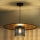 Duolla - Hängeleuchte TOKYO RATTAN 1xE27/15W/230V d 50 cm golden/schwarz