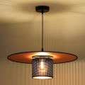 Duolla - Hängeleuchte TOKYO SHINY 1xE27/15W/230V d 50 cm schwarz/kupfern