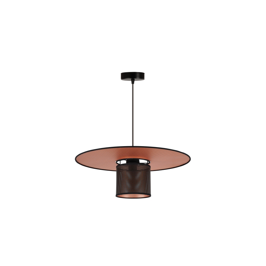 Duolla - Hängeleuchte TOKYO SHINY 1xE27/15W/230V d 50 cm schwarz/kupfern