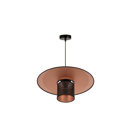 Duolla - Hängeleuchte TOKYO SHINY 1xE27/15W/230V d 50 cm schwarz/kupfern