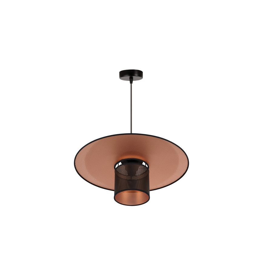 Duolla - Hängeleuchte TOKYO SHINY 1xE27/15W/230V d 50 cm schwarz/kupfern