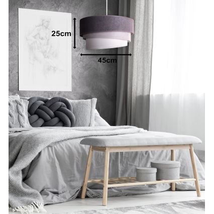 Duolla - Hängeleuchte TRIO 1xE27/15W/230V d 45 cm anthrazit/grau/weiß