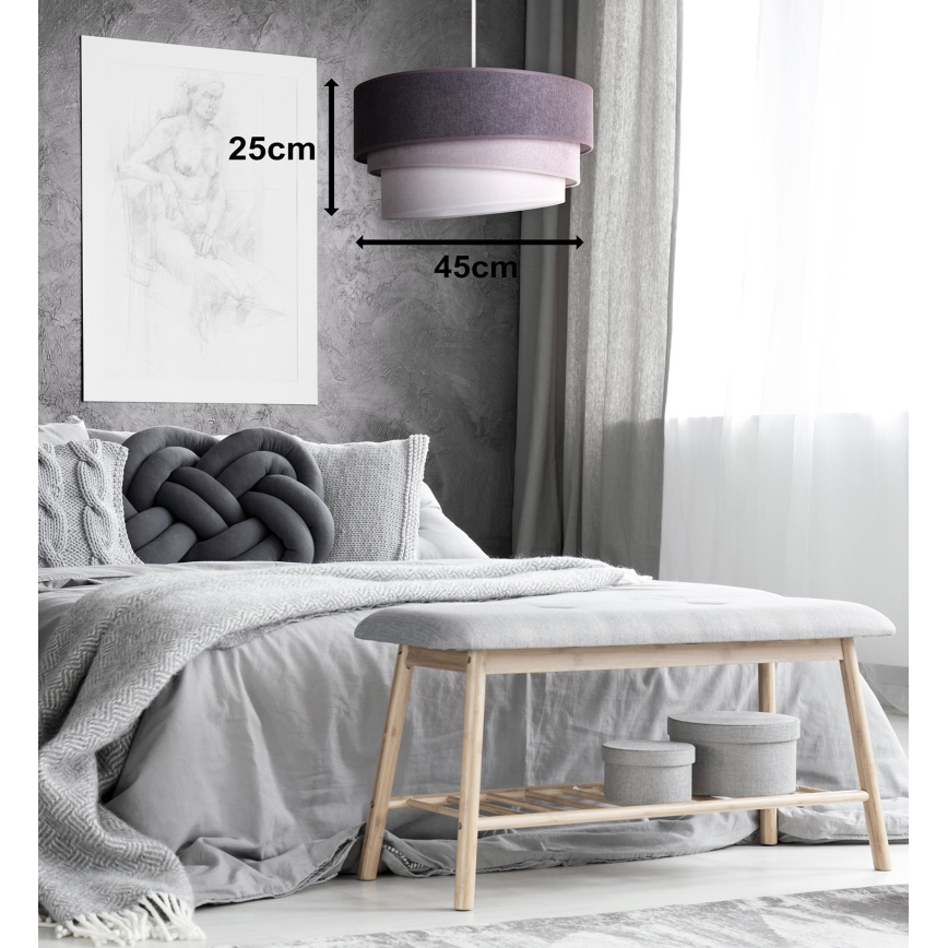 Duolla - Hängeleuchte TRIO 1xE27/15W/230V d 45 cm anthrazit/grau/weiß