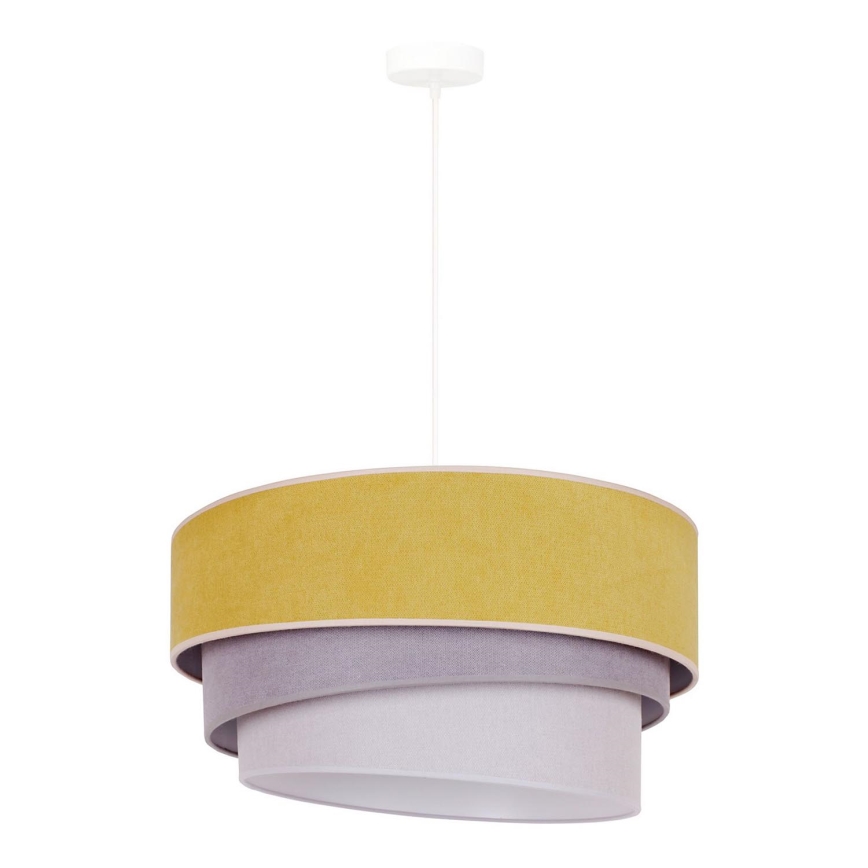 Duolla - Hängeleuchte TRIO 1xE27/15W/230V d 45 cm gelb/grau/weiß