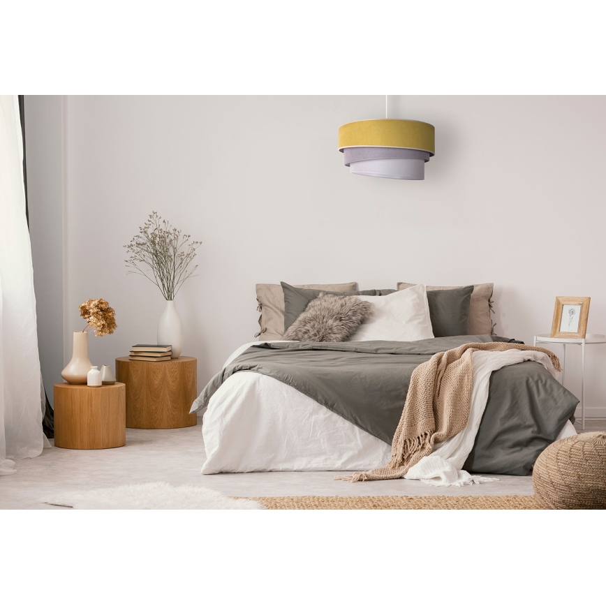 Duolla - Hängeleuchte TRIO 1xE27/15W/230V d 45 cm gelb/grau/weiß