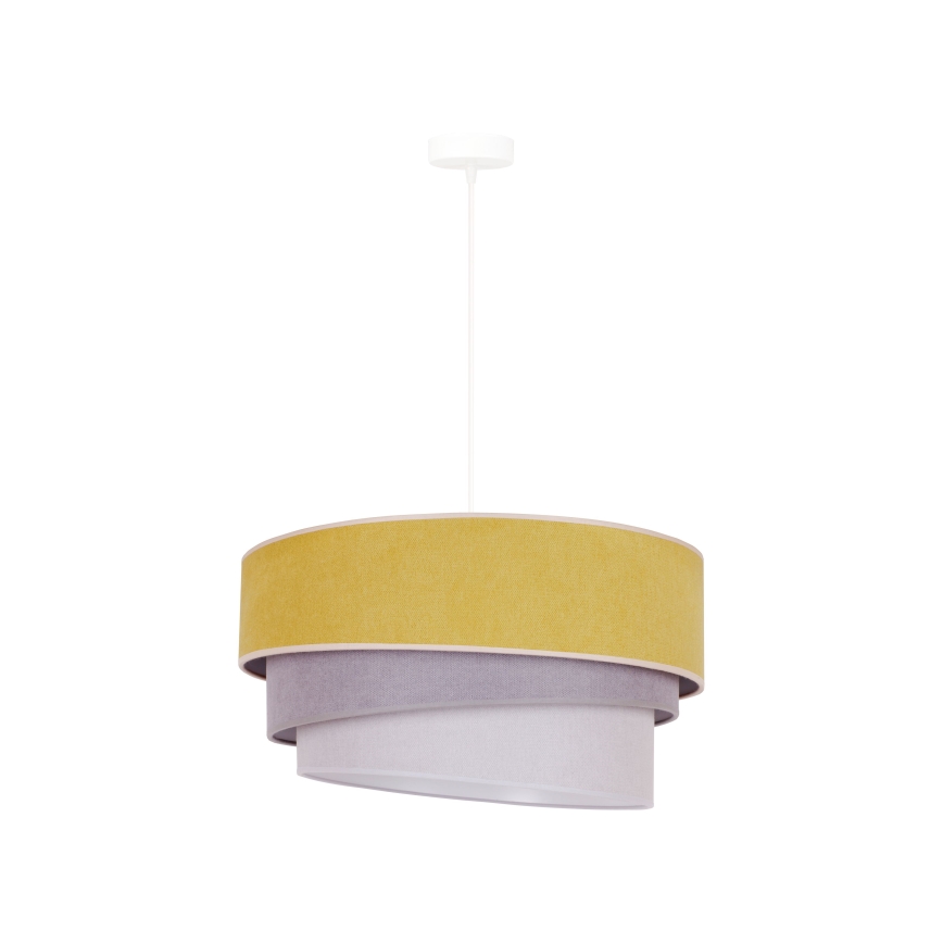 Duolla - Hängeleuchte TRIO 1xE27/15W/230V d 45 cm gelb/grau/weiß
