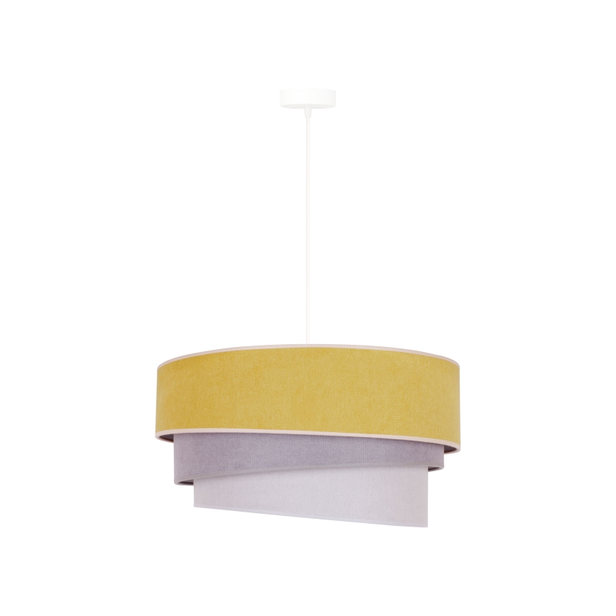 Duolla - Hängeleuchte TRIO 1xE27/15W/230V d 45 cm gelb/grau/weiß