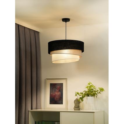 Duolla - Hängeleuchte TRIO 1xE27/15W/230V d 45 cm schwarz/grau/weiß